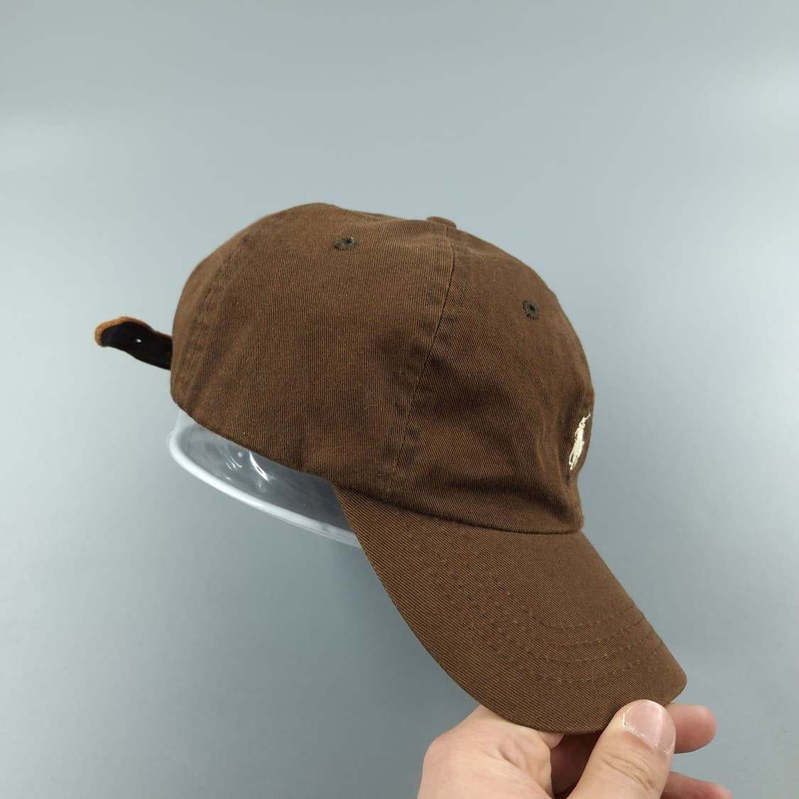 폴로랄프로렌 두산 00s 브라운 화이트포니 레더스트랩 코튼 볼캡 야구모자 상품이미지6