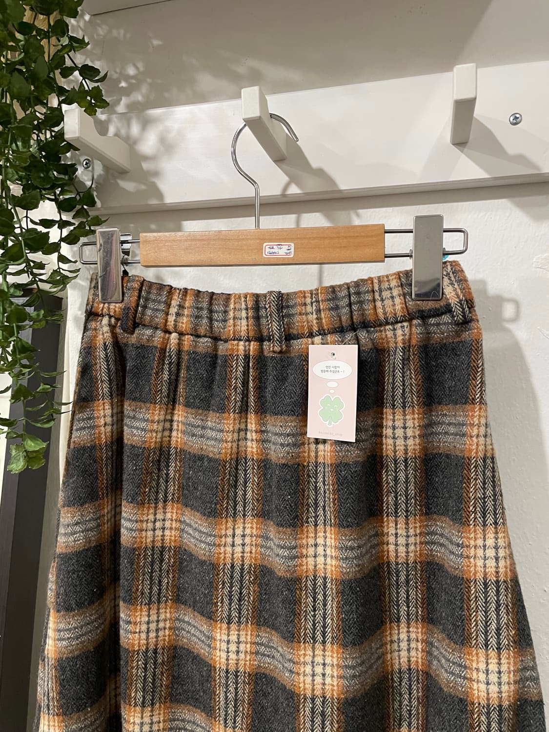 Caramel check skirt 상품이미지8