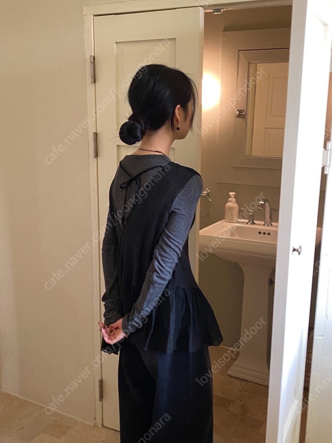 인더모드 inthemode 레이어드 프릴나시,캐롤 가디건 상품이미지7