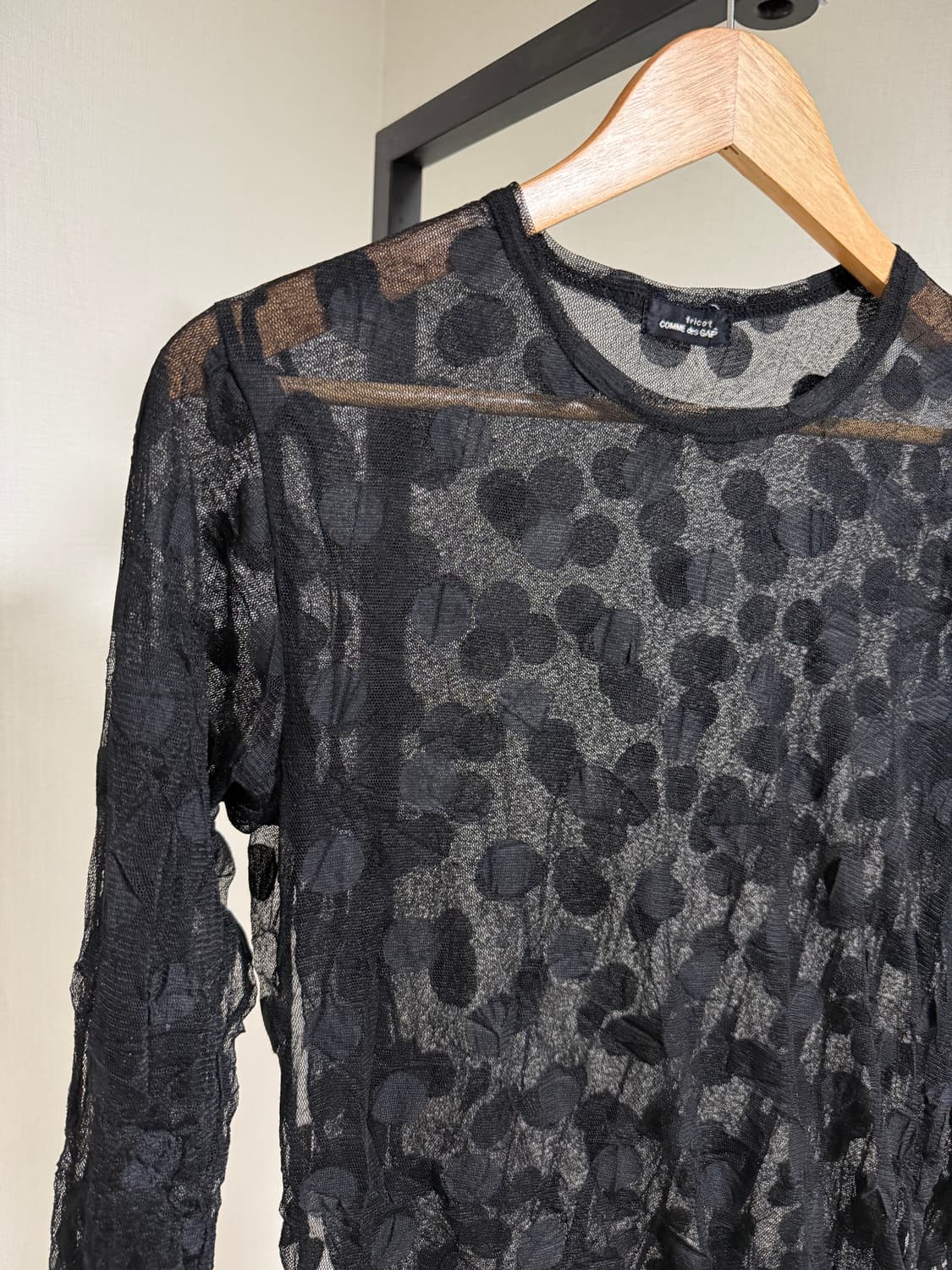 Tricot Dot Sheer Top 상품이미지2