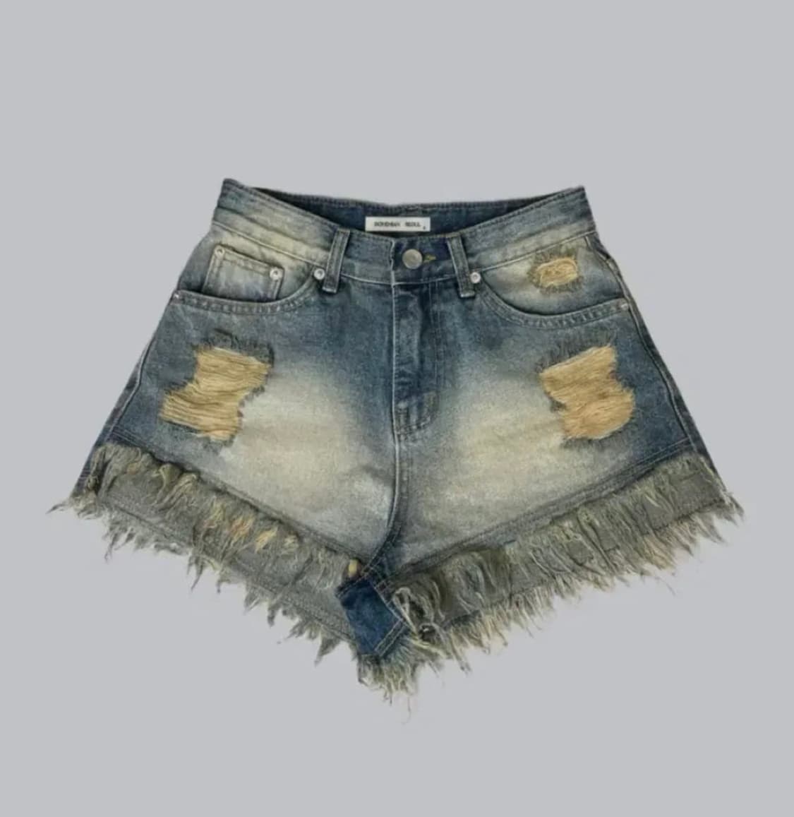 보헤미안서울 데미지 워싱 쇼츠 블루m 상품이미지1