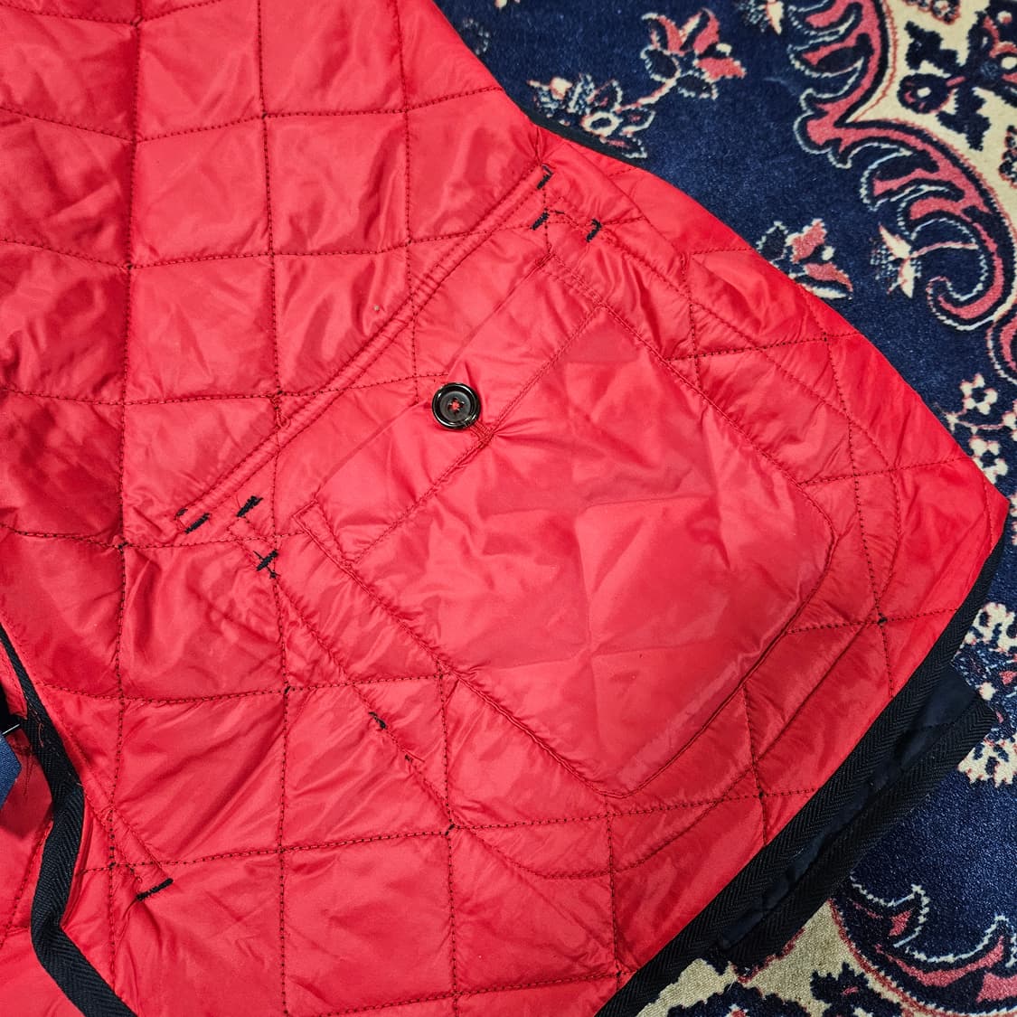 (매장)폴로랄프로렌 카라넥 가죽 스트렙 퀄팅 자켓 상품이미지8