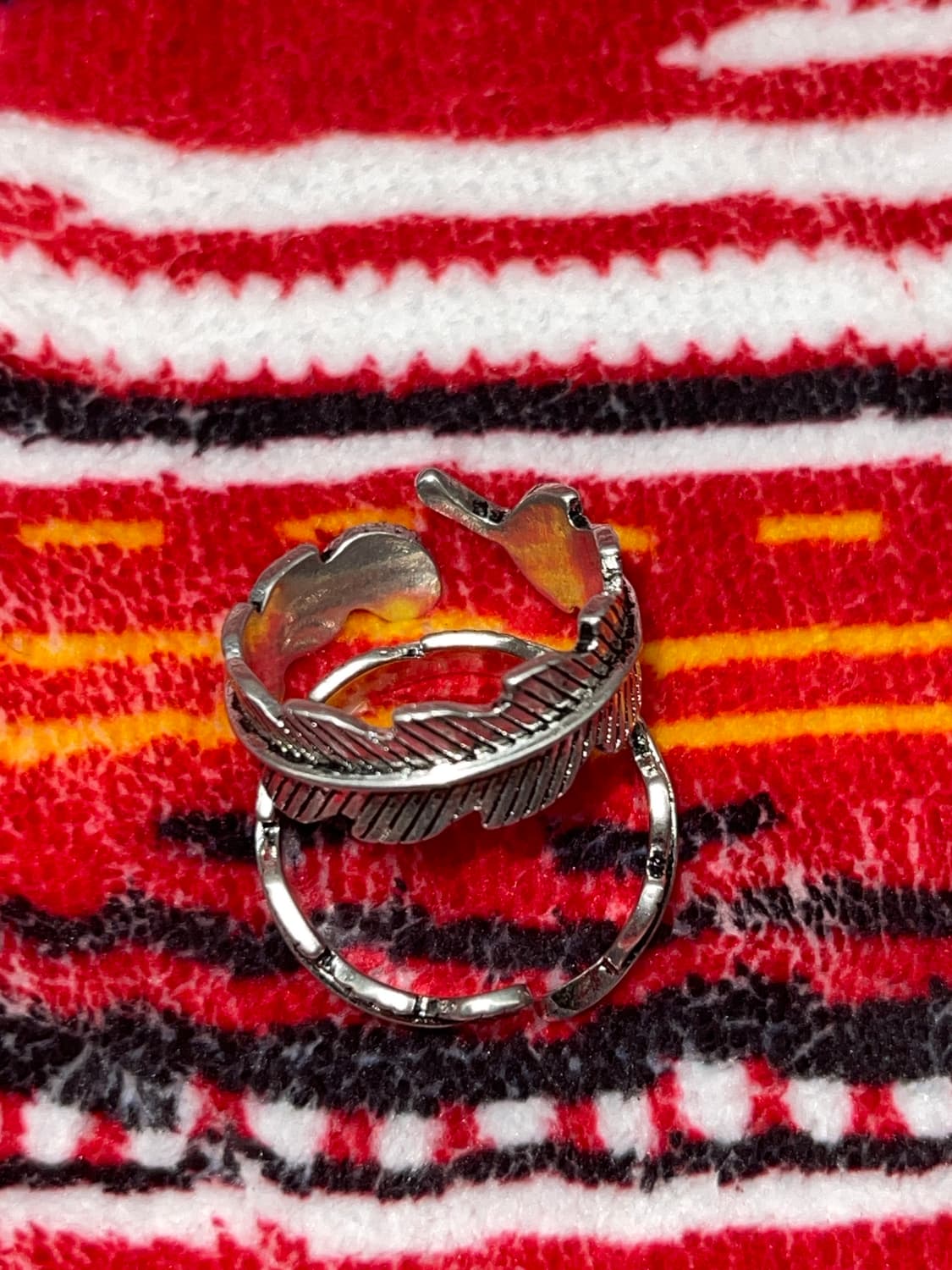 페더 아메카지 반지 남녀공용 오픈링 깃털반지 상품이미지7