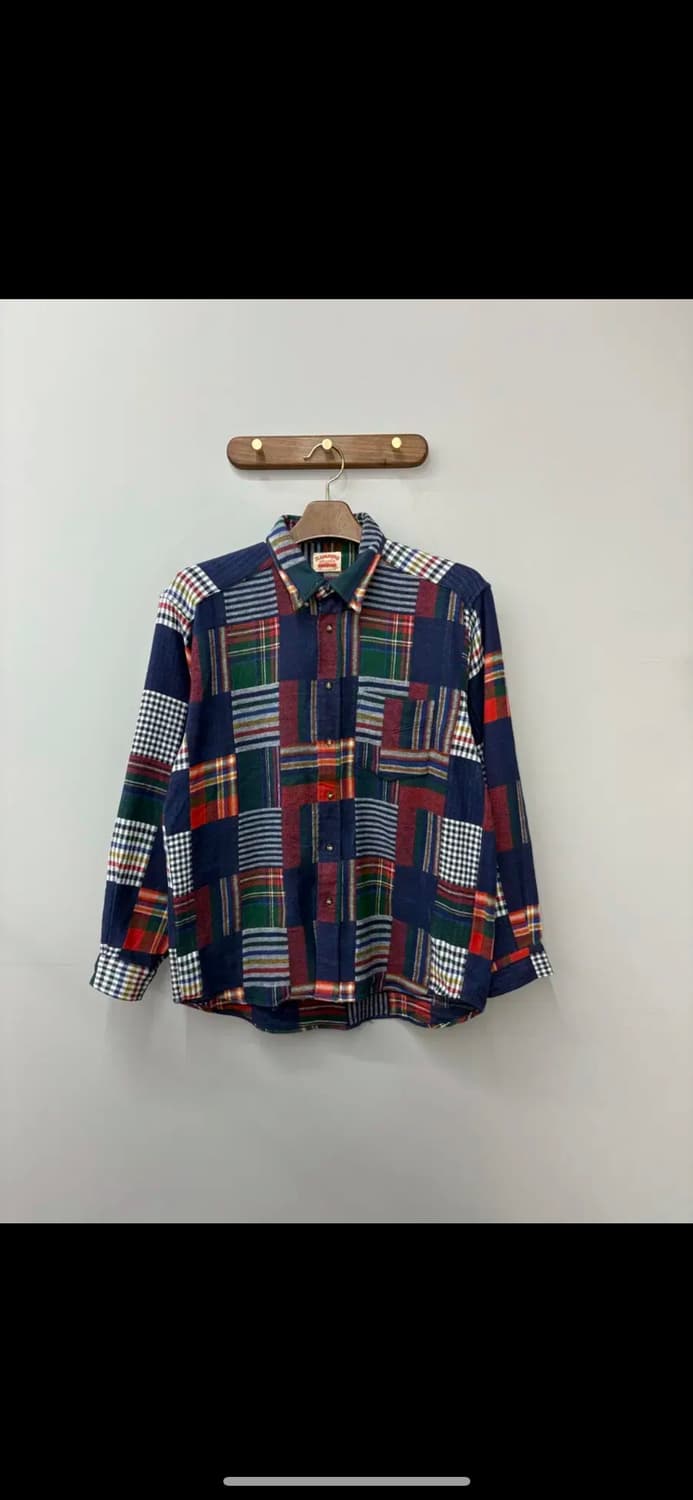 빈티지 패치워크 체크 셔츠 H1129 상품이미지2