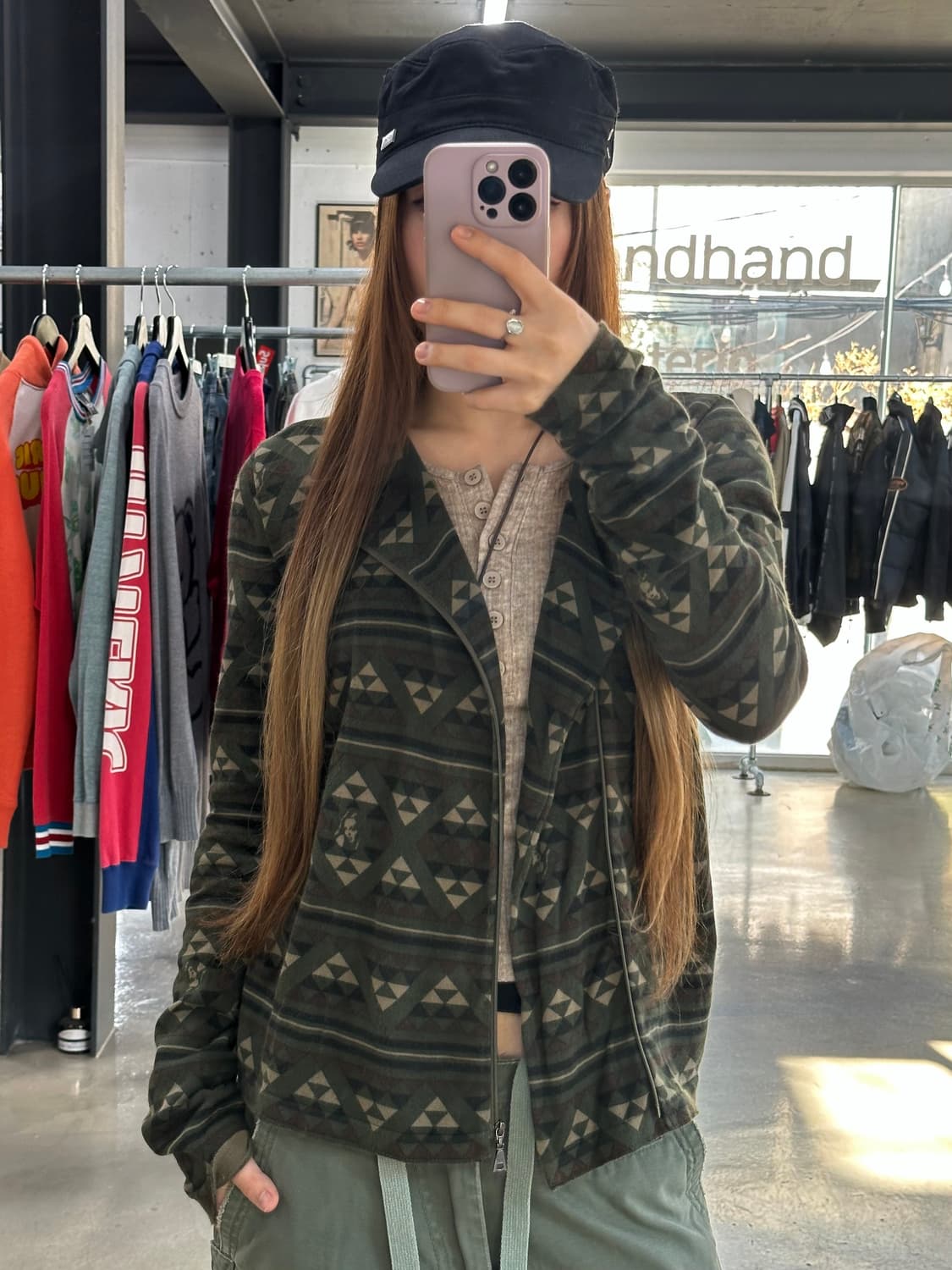 히스테릭글래머 히스걸 사선지퍼 코튼라이더자켓 상품이미지4