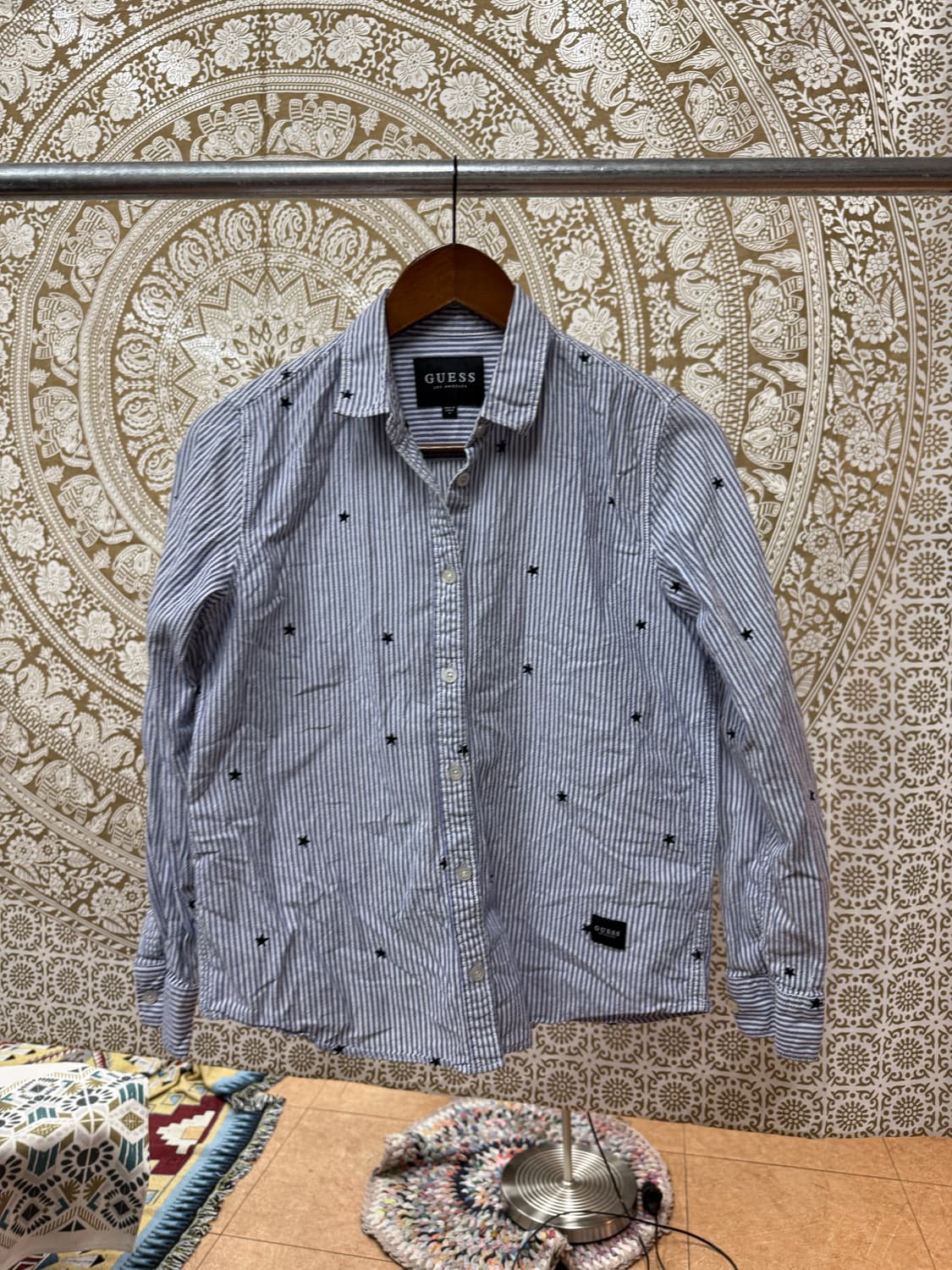 게스 여성 별 자수 스트라이프 셔츠 (Z1023) 상품이미지2