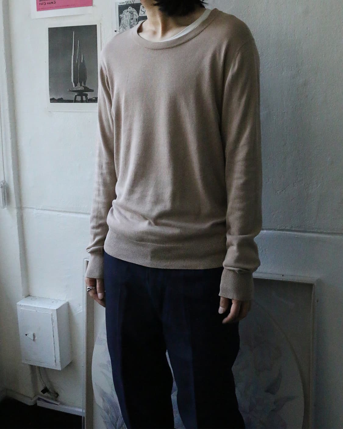 메종 마르지엘라 베이지 니트 탑 상품이미지2