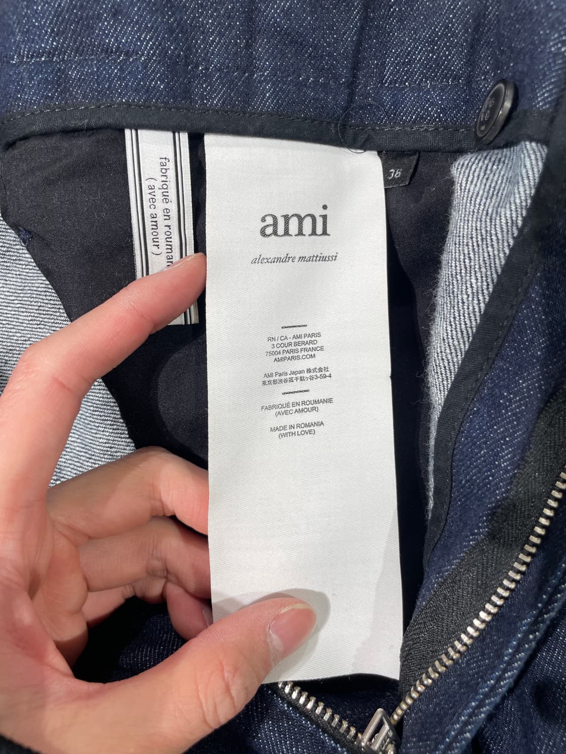 아미 진청 투 턱 데님 팬츠 상품이미지8