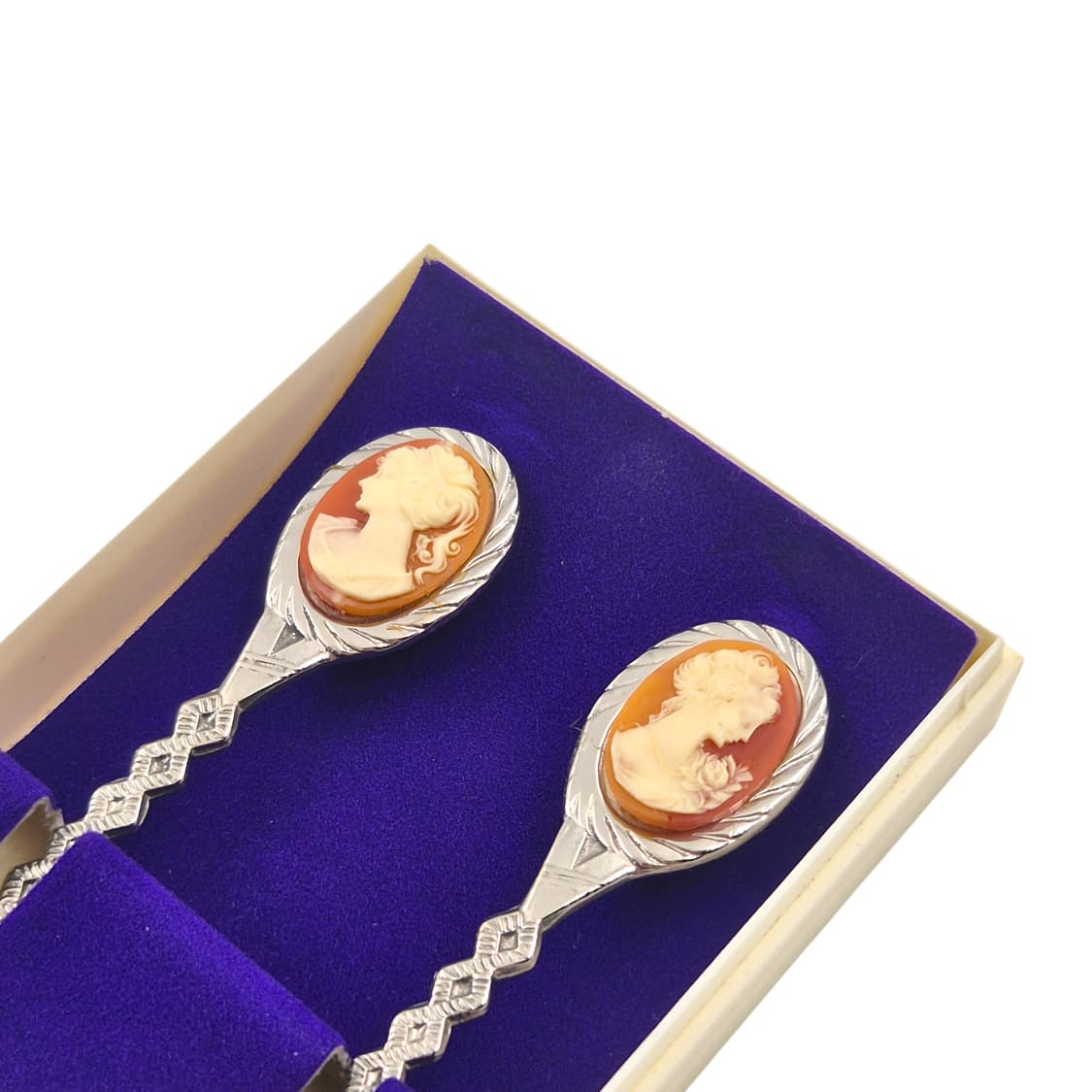 80s 엔틱 쉘 카메오 티스푼 2p 세트 상품이미지2