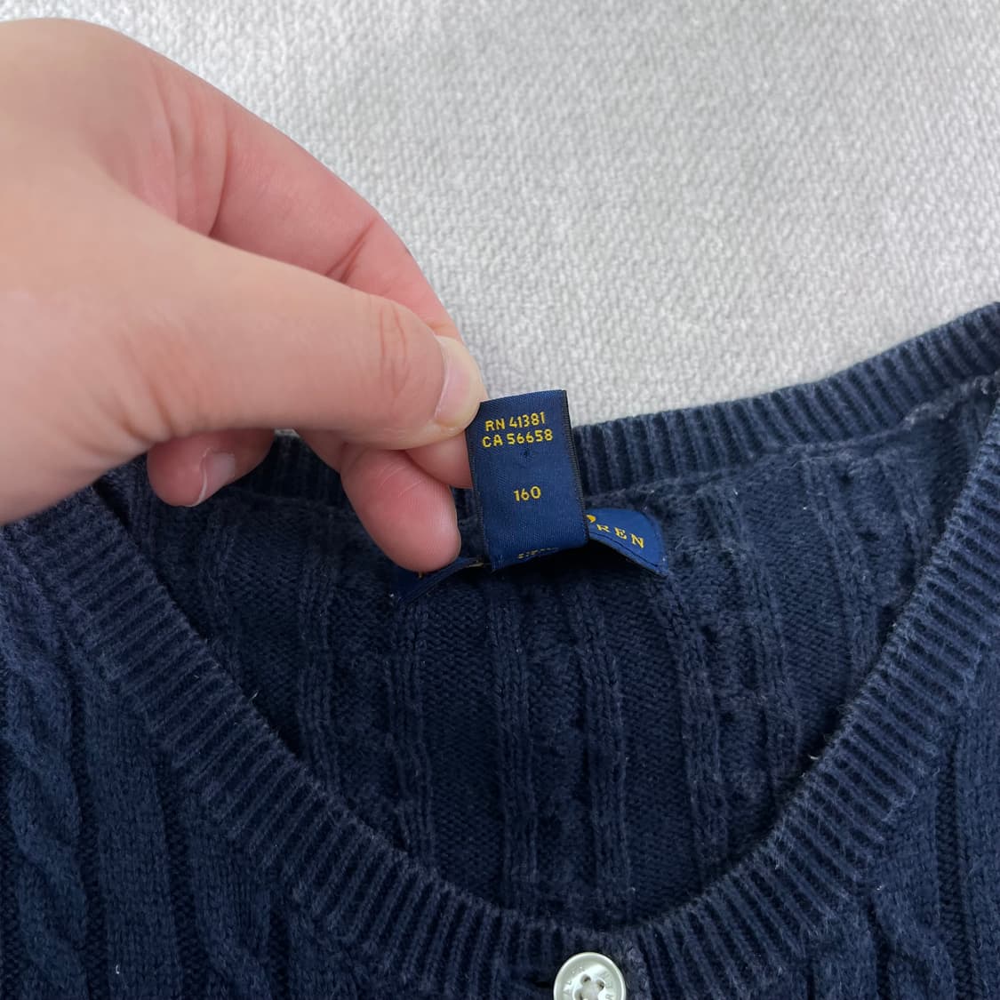 W 90 폴로랄프로렌 꽈배기 가디건 상품이미지4