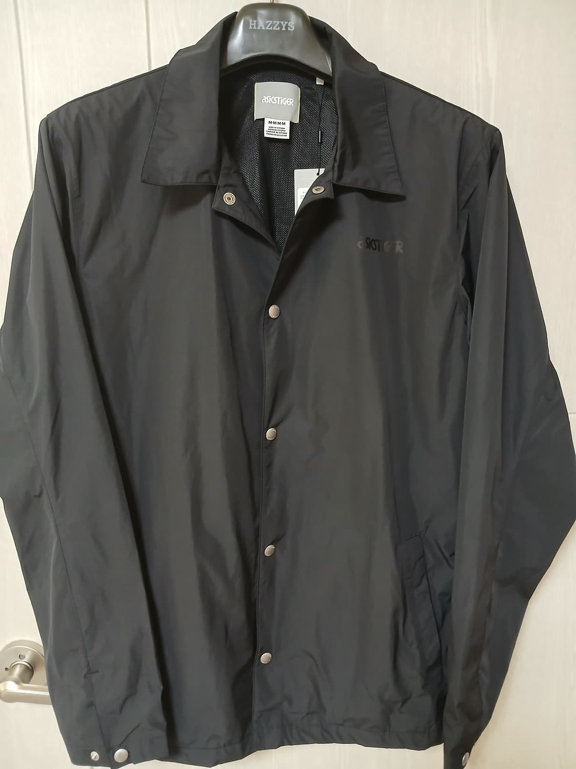 아식스타이거 코치자켓 M 블랙 새상품 상품이미지1