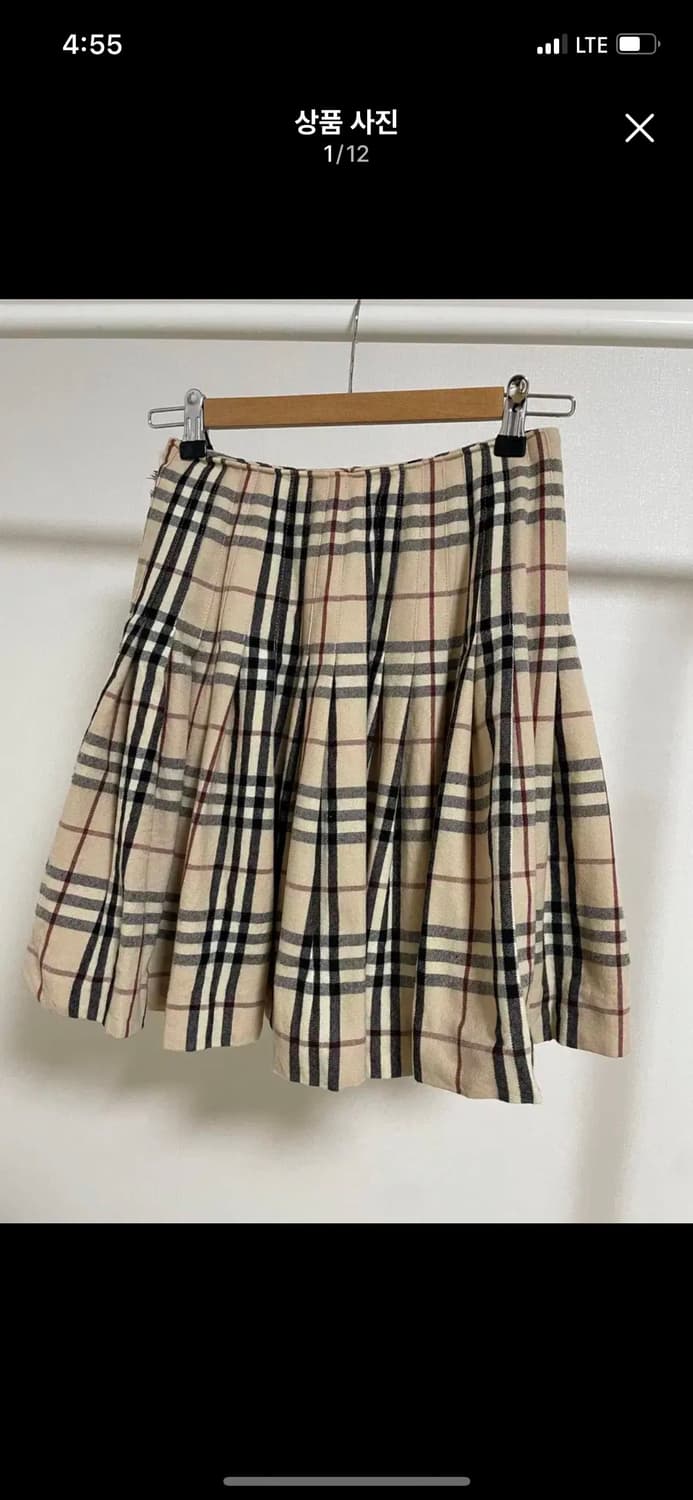 BURBERRY 버버리 정품 체크 플리츠 랩스커트 골프웨어 골프치마 상품이미지1