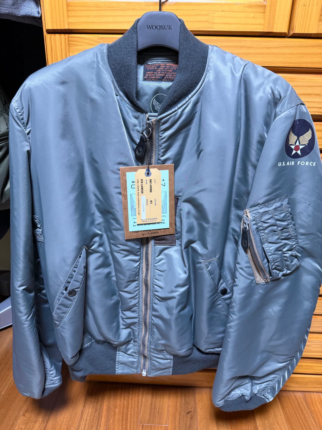 버즈릭슨 MA-1 FLIGHT JACKET 알버트 터너 세이지그린 상품이미지1