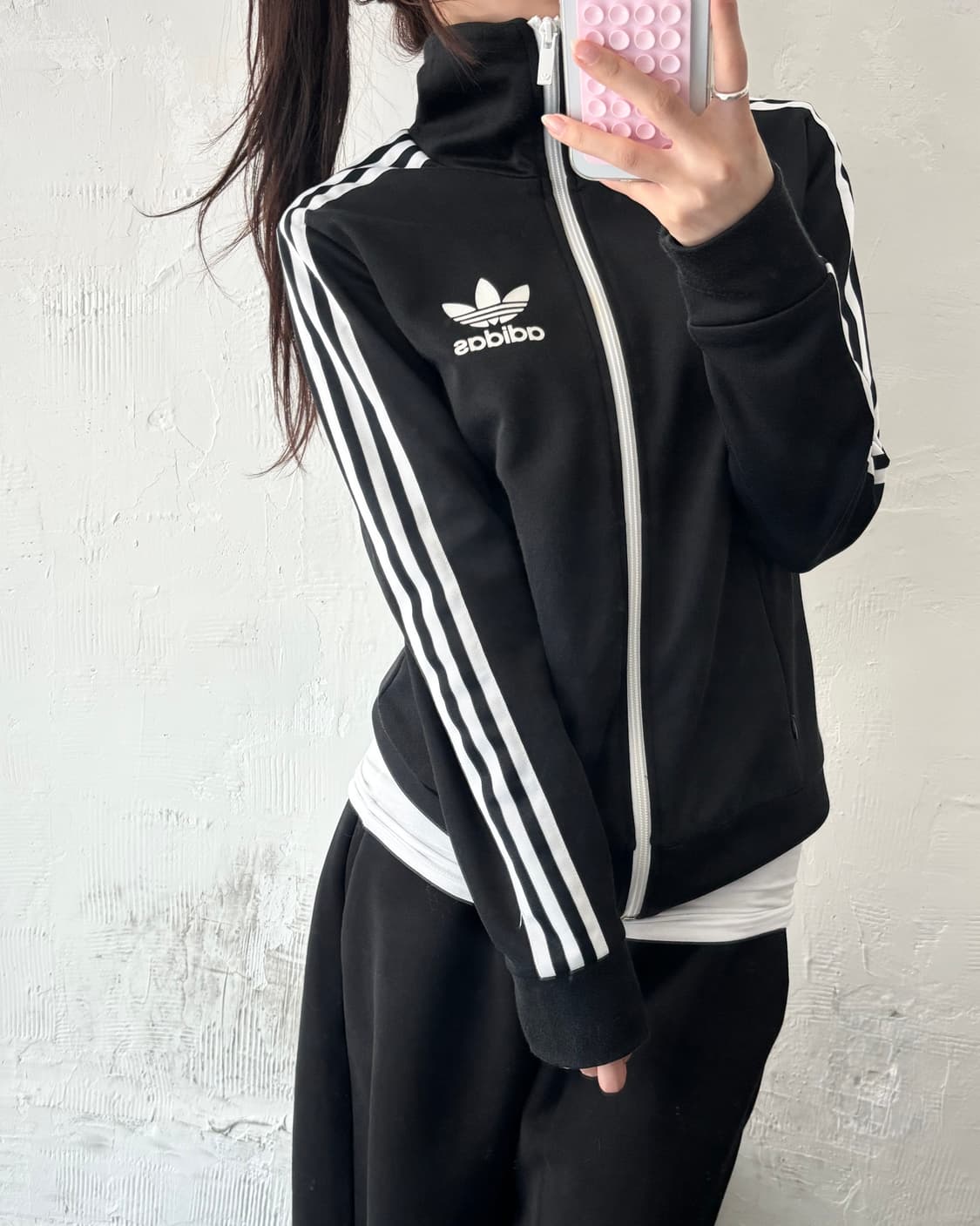 Adidas 아디다스 블랙컬러 안감 레오파드 유로파 트랙탑 상품이미지1