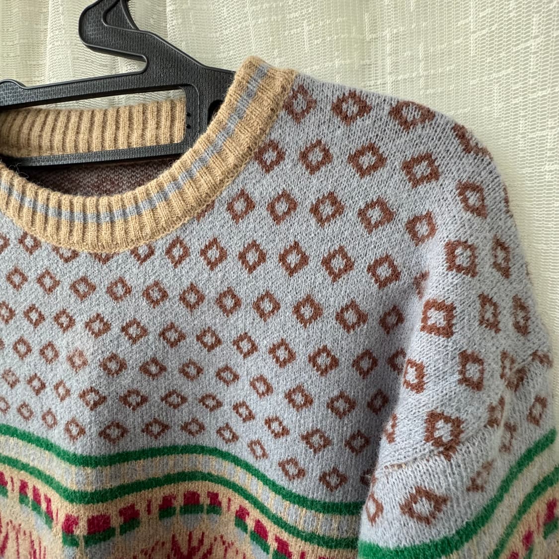 에스닉 노르딕 감성패턴 니트 귀여워요 상품이미지6