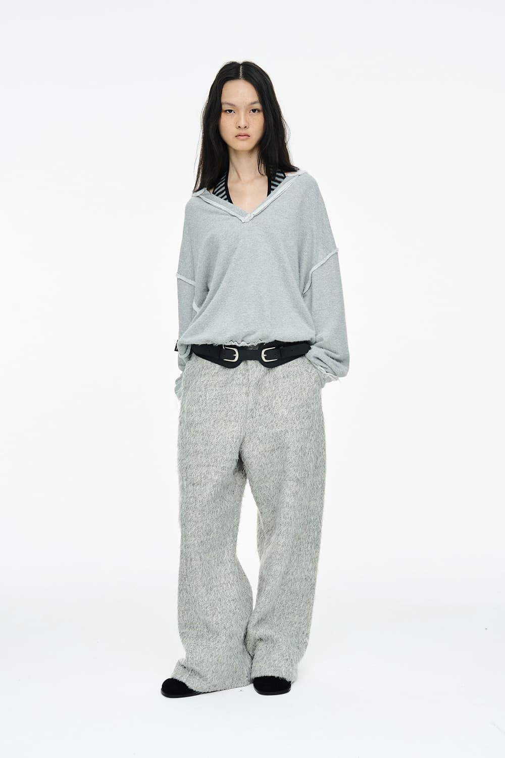 [새상품] 세릭 팬츠 Hairy Wide Pants / Gray 판매 상품이미지1