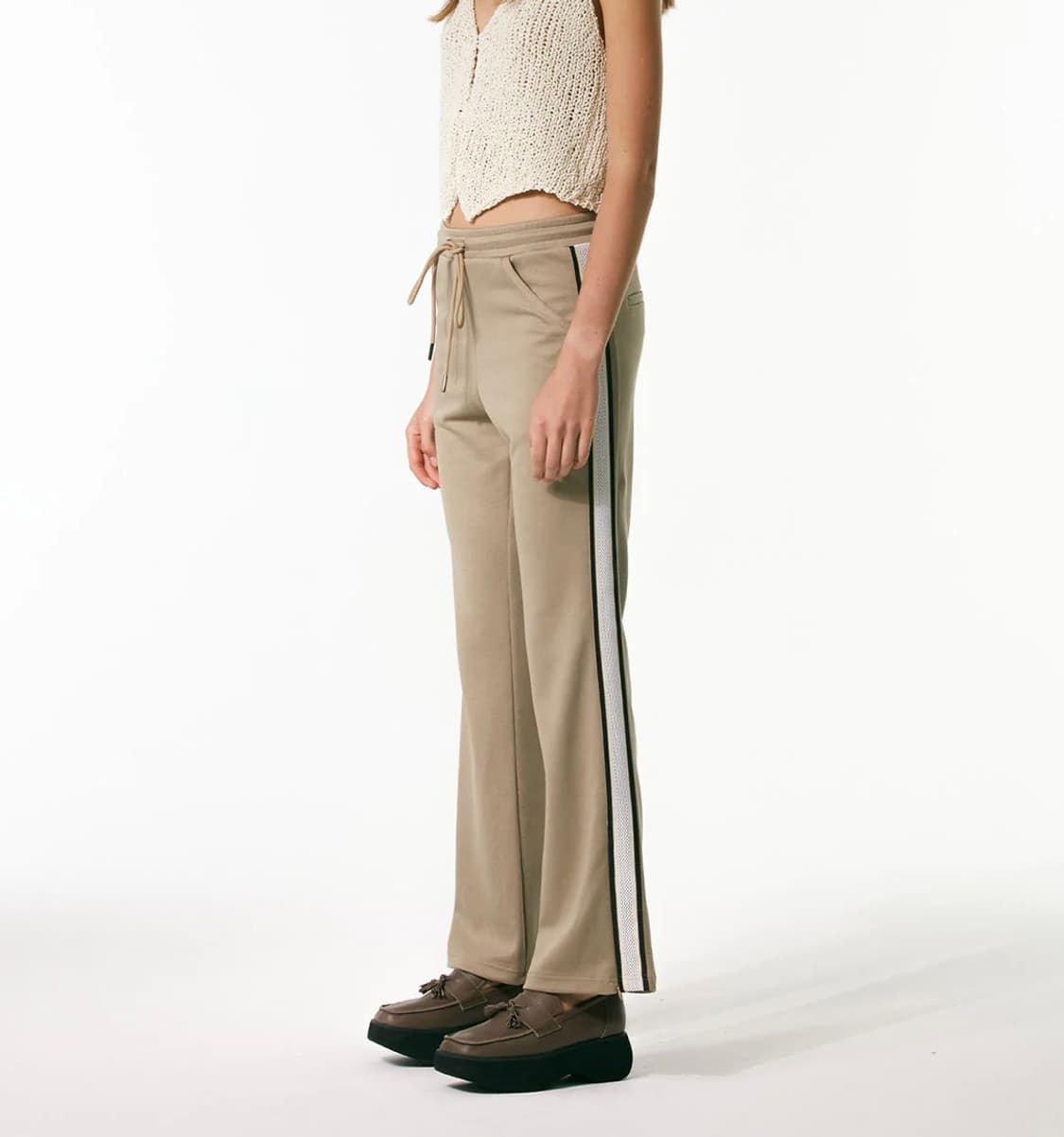 오픈와이와이 22ss 테이프드 져지 트랙 팬츠 베이지/더오픈프로덕트 상품이미지1