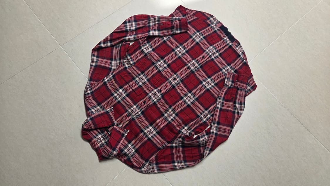 시스템 옴므  레드 타탄 체크 셔츠 상품이미지6