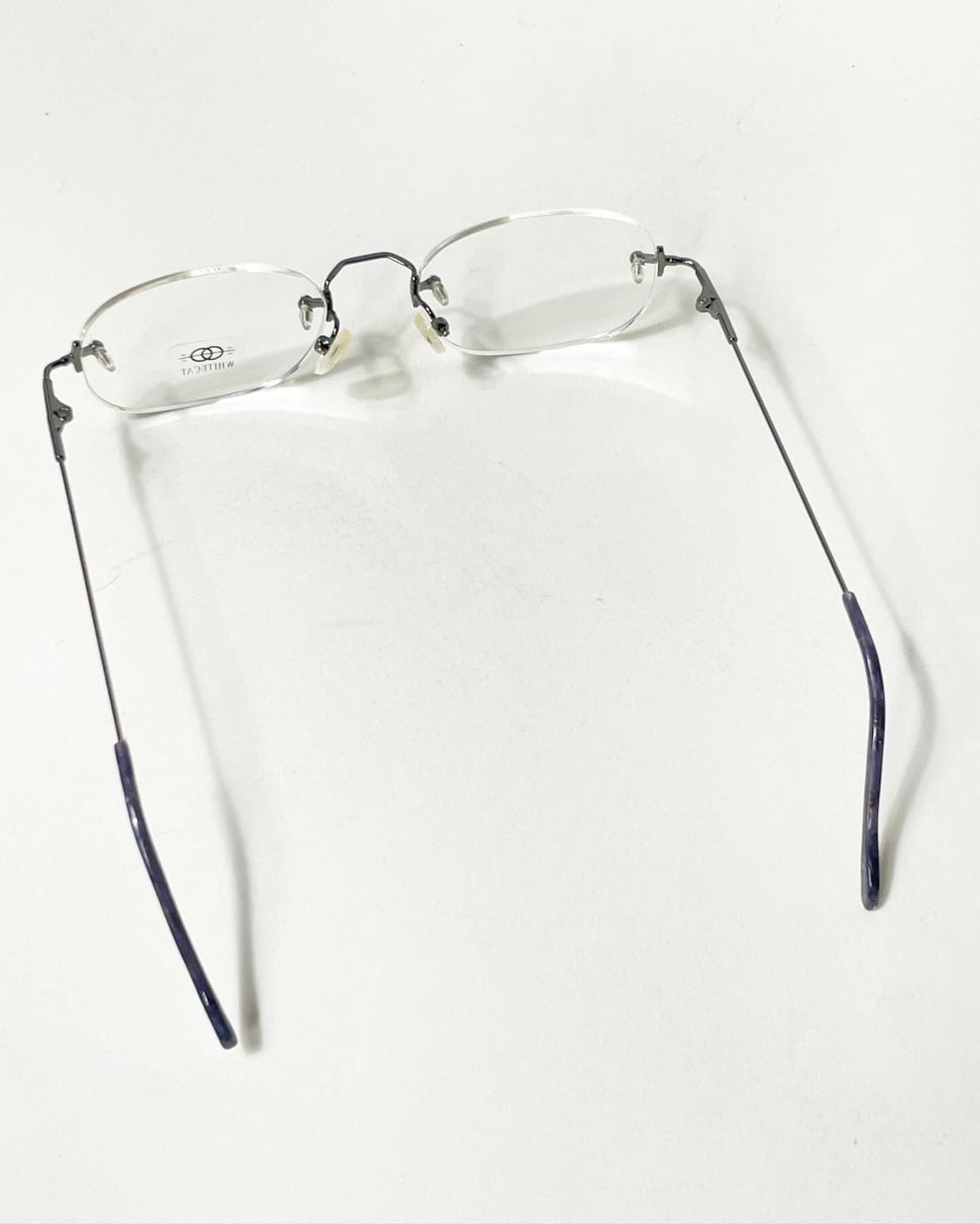 90s 미국제 White Cat 무테 라운드 안경 상품이미지5