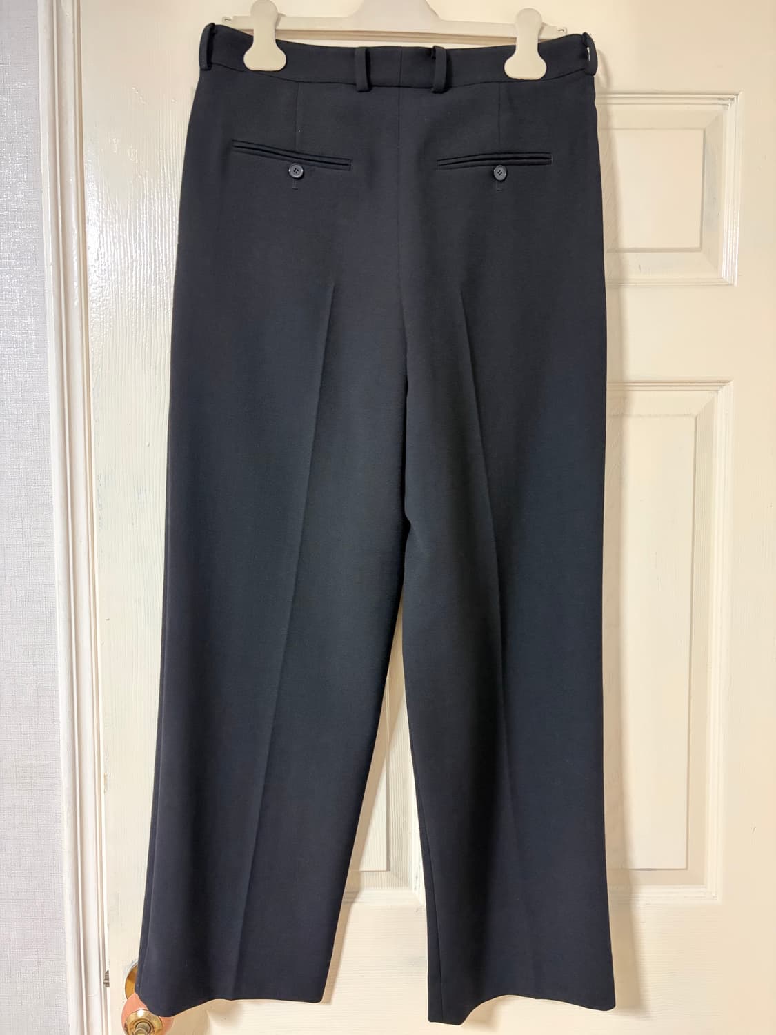 (S) 22FW 렉토 버진 울 턱 와이드 슬랙스 블랙 상품이미지2