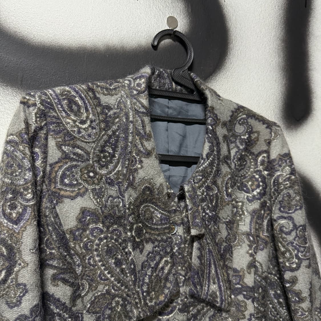 VTG 빈티지 페이즐리 풀 패턴 울 혼방 크롭 자켓 상품이미지3