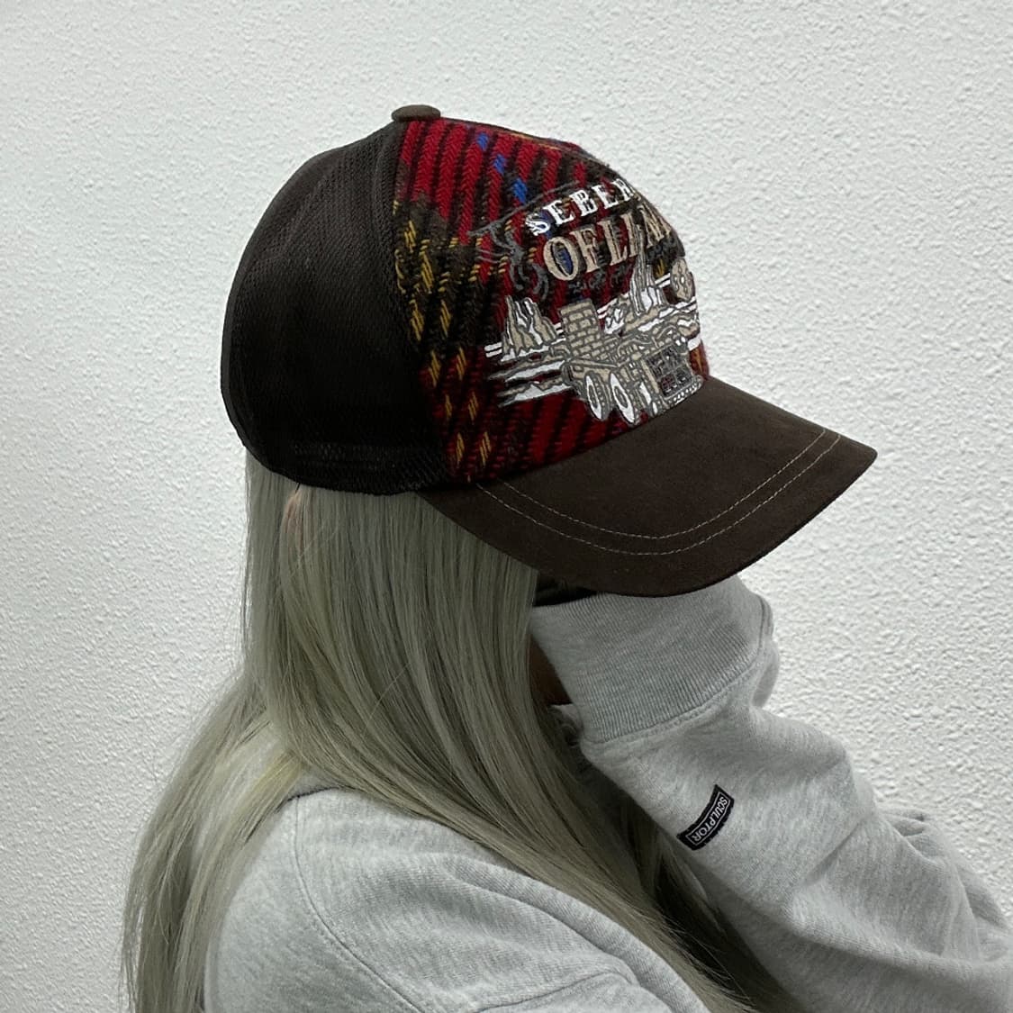 y2k 빈티지 브라운 볼캡 상품이미지2