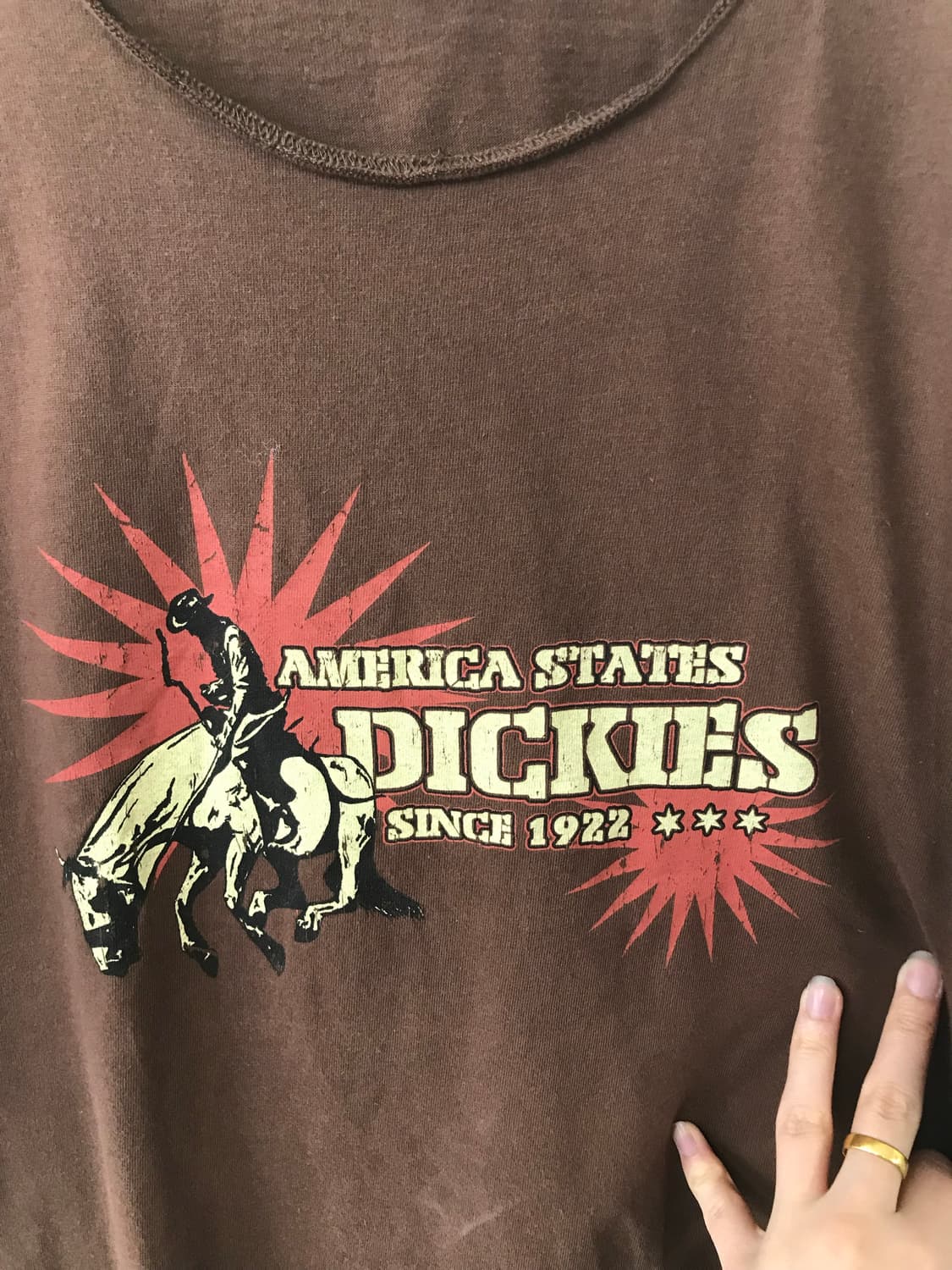 디키즈 USA 브라운 반팔 티셔츠 상품이미지4