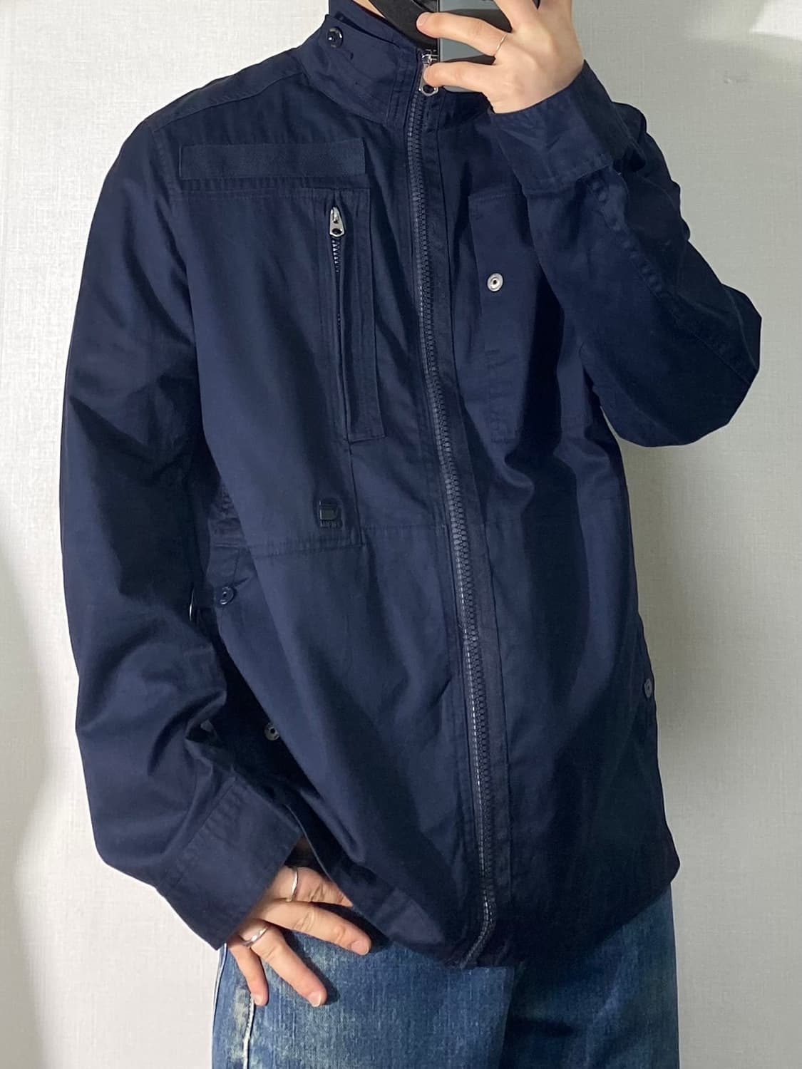 [L] G•Star Raw 지스타로우 재팬 네이비 코튼 집업 자켓 상품이미지2