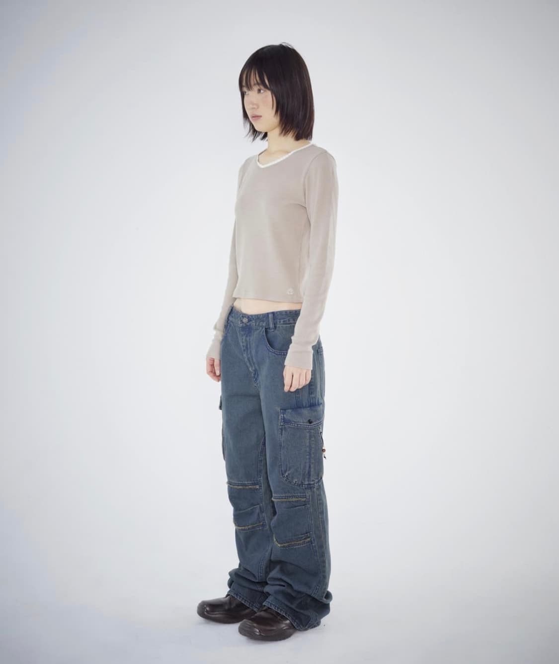 코이세이오 라운드 포켓 데님 블루 상품이미지7