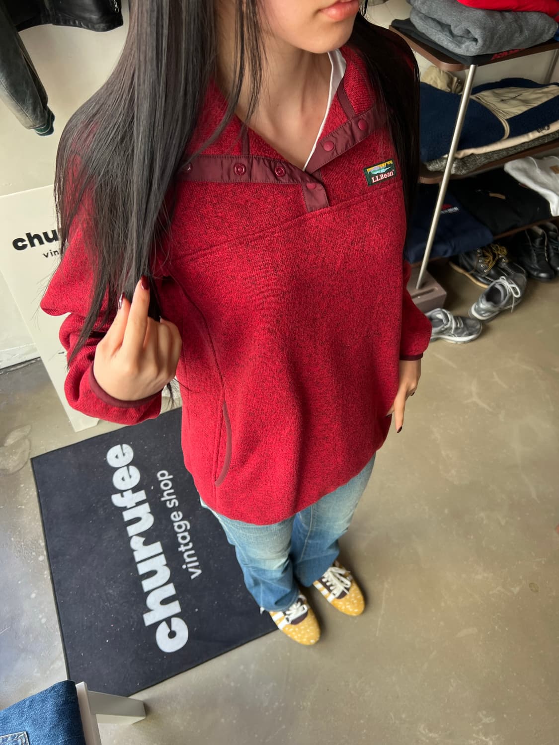 L.L.Bean 엘엘빈 스웨터 플리스 스냅 풀오버 상품이미지2