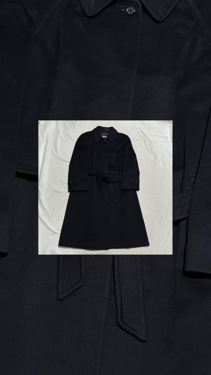 버버리 캐시미어 블랙 코트 상품이미지1
