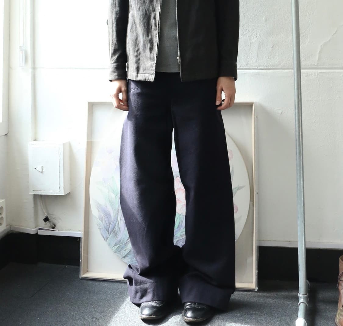 미 해군 울 세일러 부츠컷 트라우저 상품이미지1