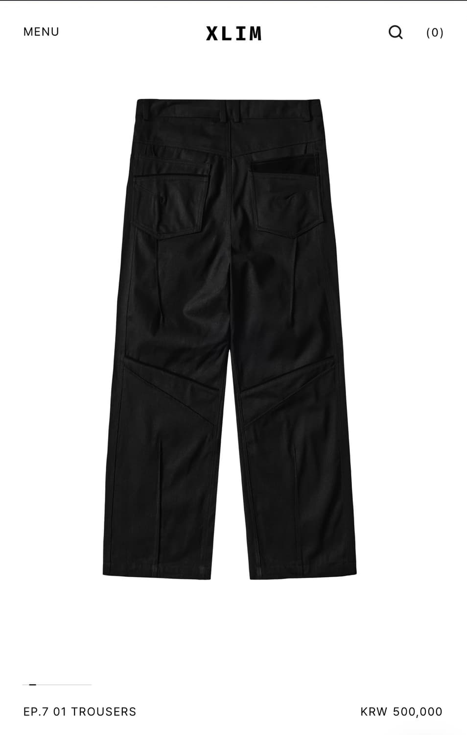 XLIM ep7 TROUSERS 블랙 S사이즈 상품이미지2