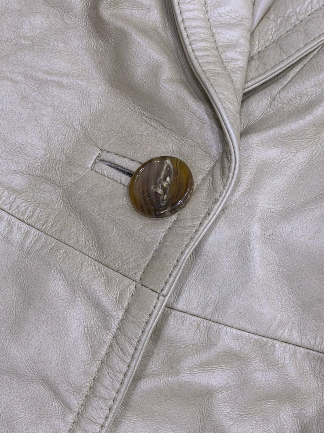 나이스클랍 도쿄 소가죽 레더 롱코트 레더자켓 베이지 88 상품이미지5