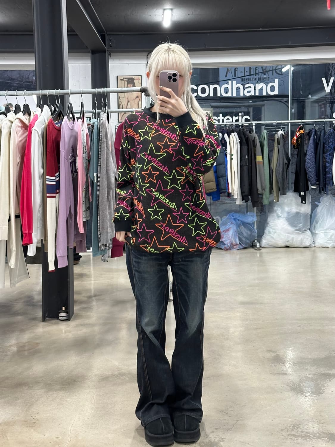 히스테릭 글래머 별 니트 스웨터 상품이미지2