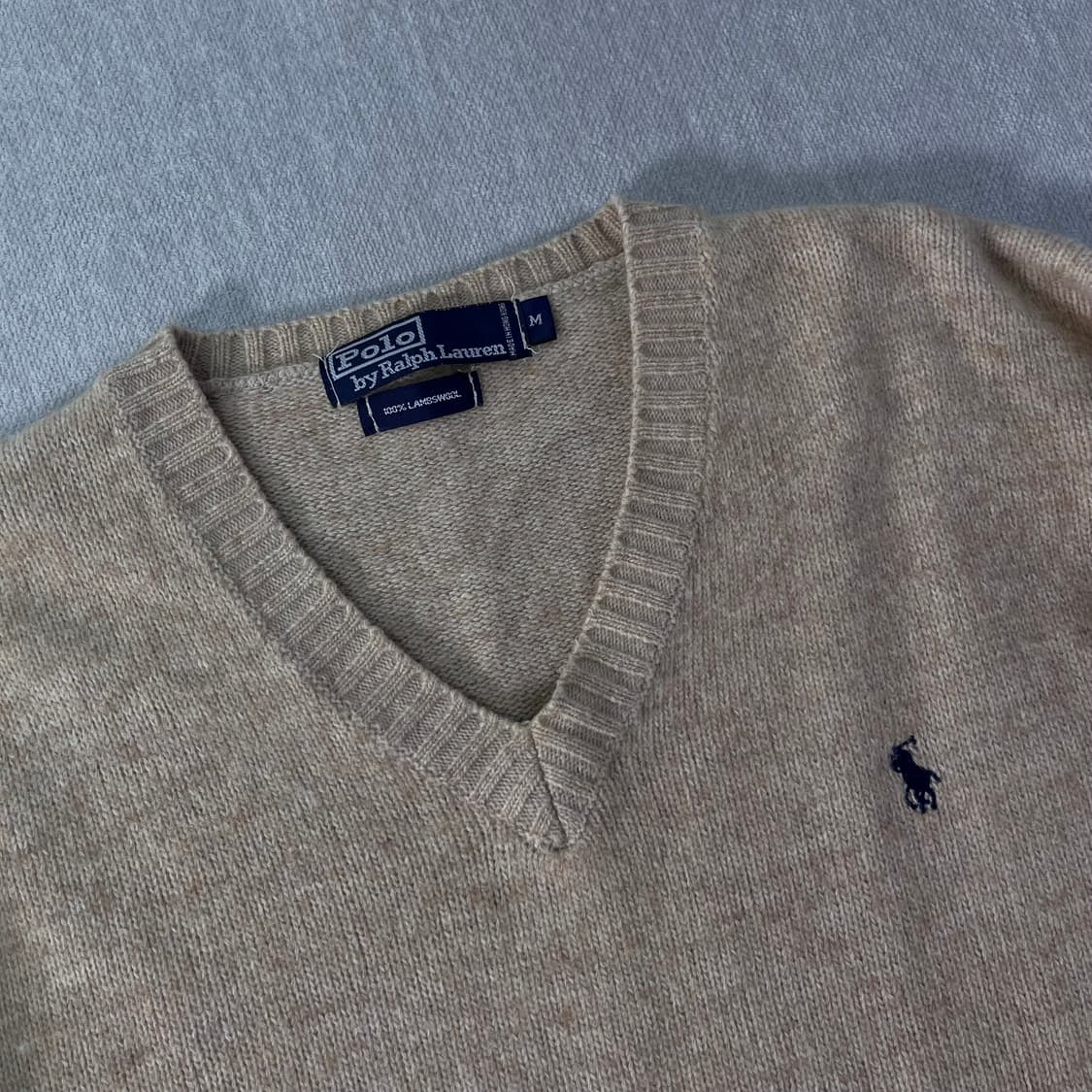 100 폴로 랄프로렌 램스울 브이넥 니트 상품이미지2