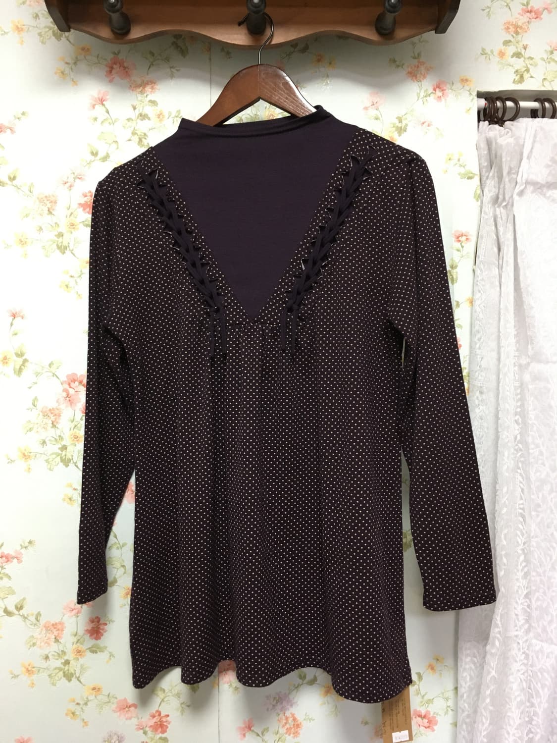 꼬임로프 도트 반목폴라 티셔츠 상품이미지1