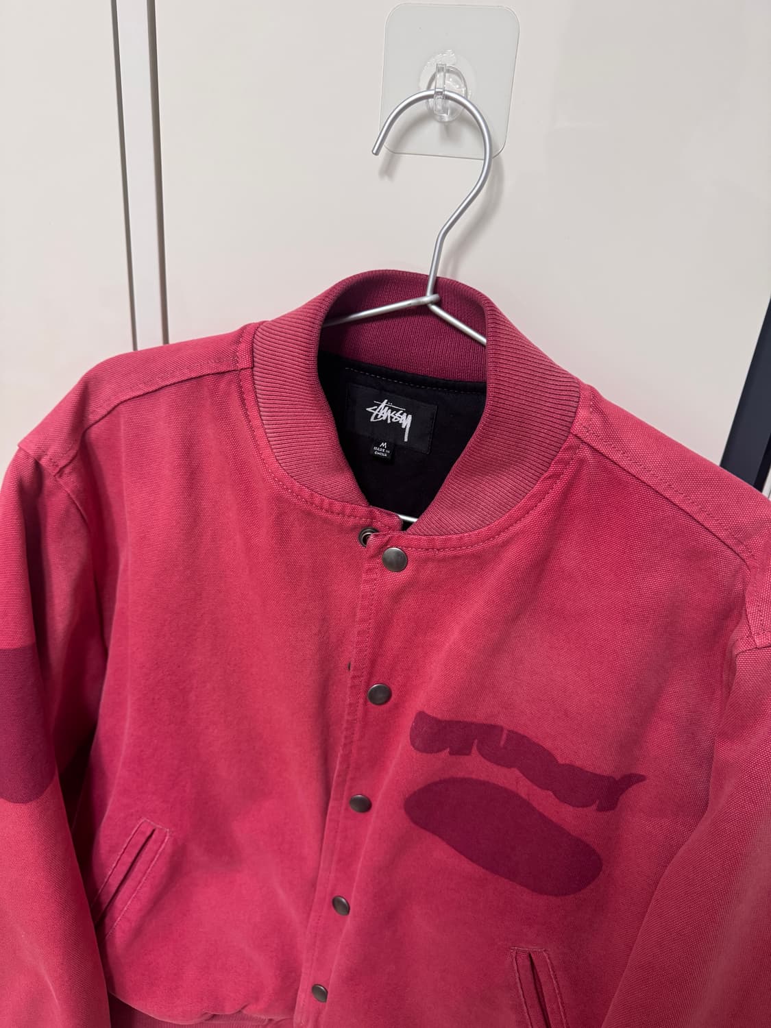 스투시 나이트 고스트 로고 바시티 자켓 M 상품이미지2