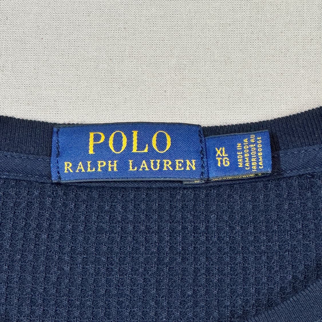 XL) 폴로 랄프로렌 써멀 와플티 롱슬리브 티셔츠 네이비 상품이미지6