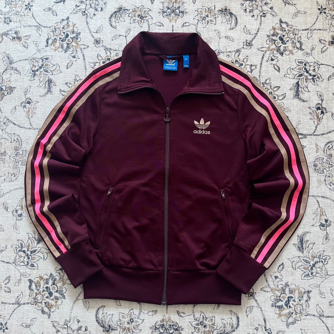 아디다스 버건디 빅로고 파이어버드 트랙탑 져지 상품이미지1