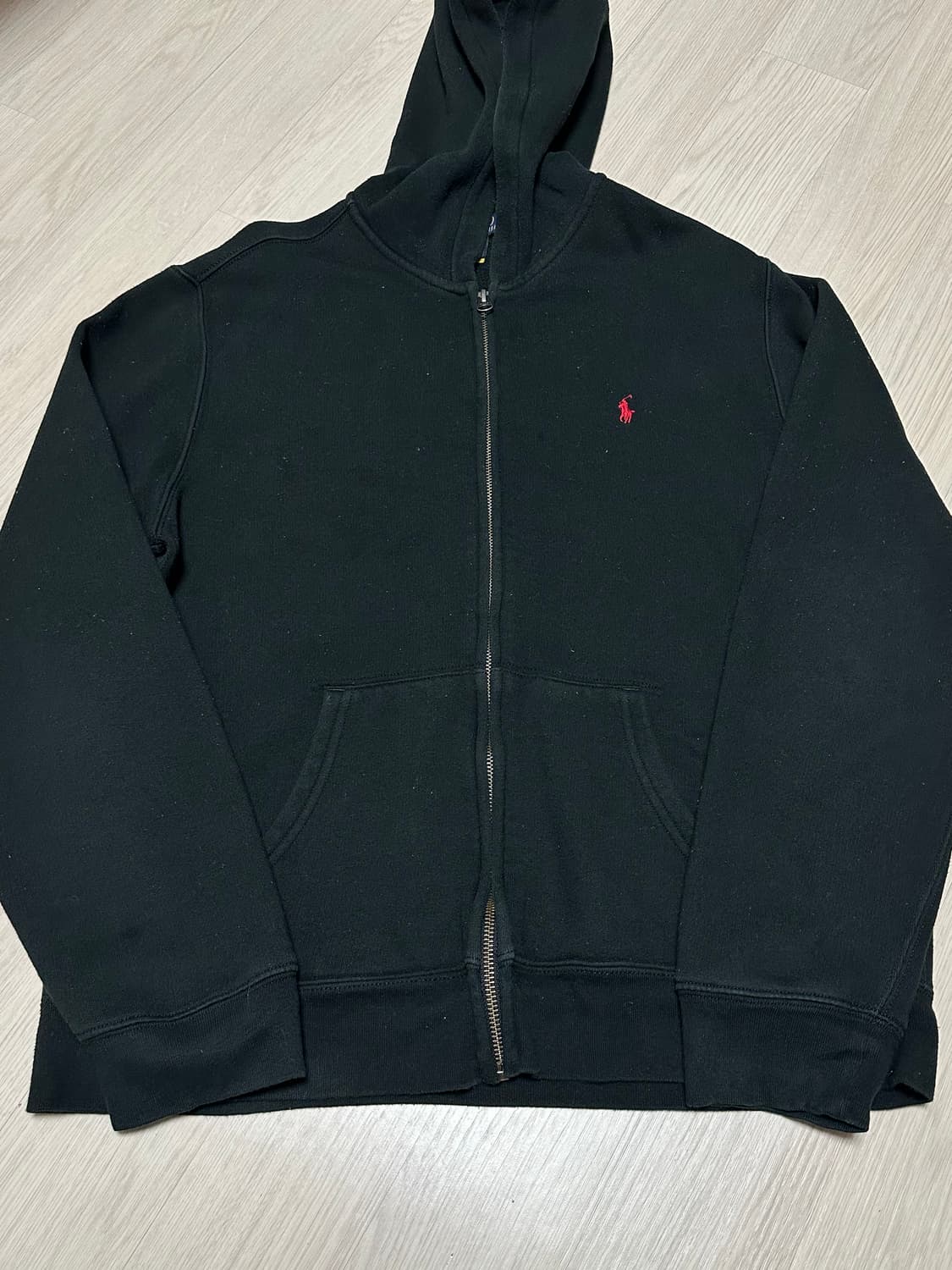 폴로 랄프로렌 신형 QR 레드포니 후드집업 블랙 상품이미지4