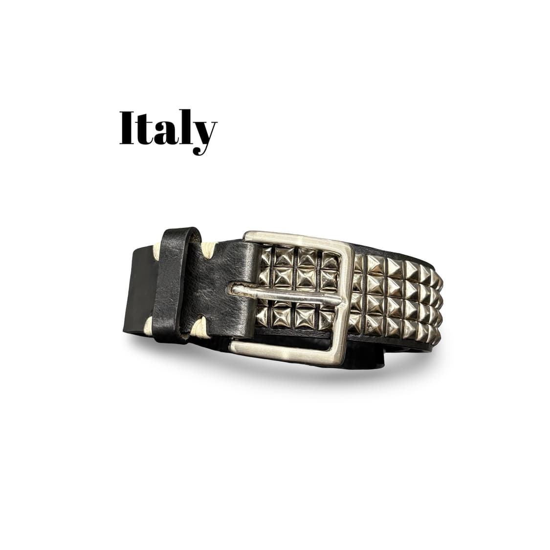 Itary made 스터드레더벨트 상품이미지1