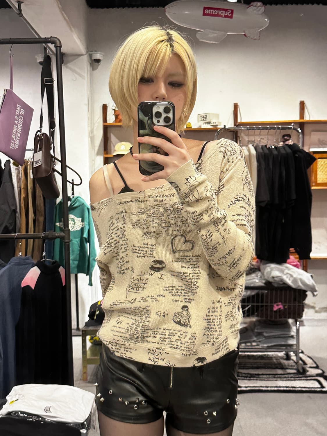 HYSTERIC GLAMOUR Message L/S T-shirt 상품이미지2