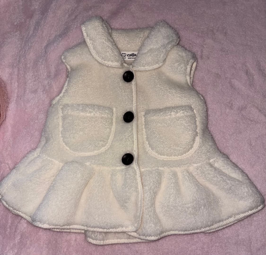 babyfrillfluffyvest 폭닥폭닥 아기 조끼 상품이미지1