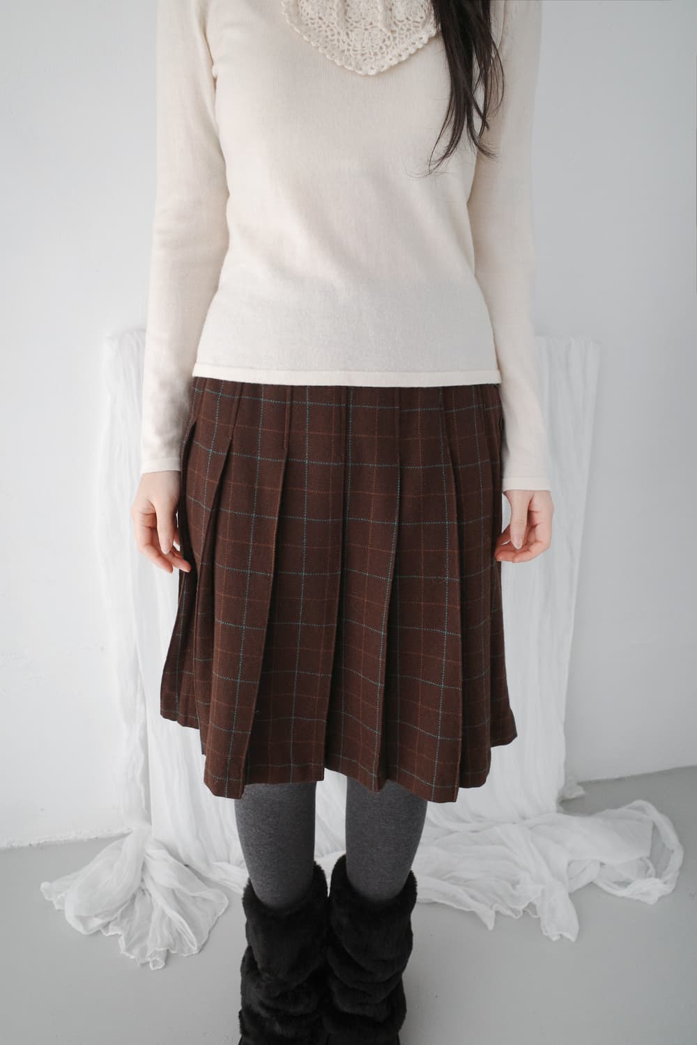 check pleats skirt  상품이미지6