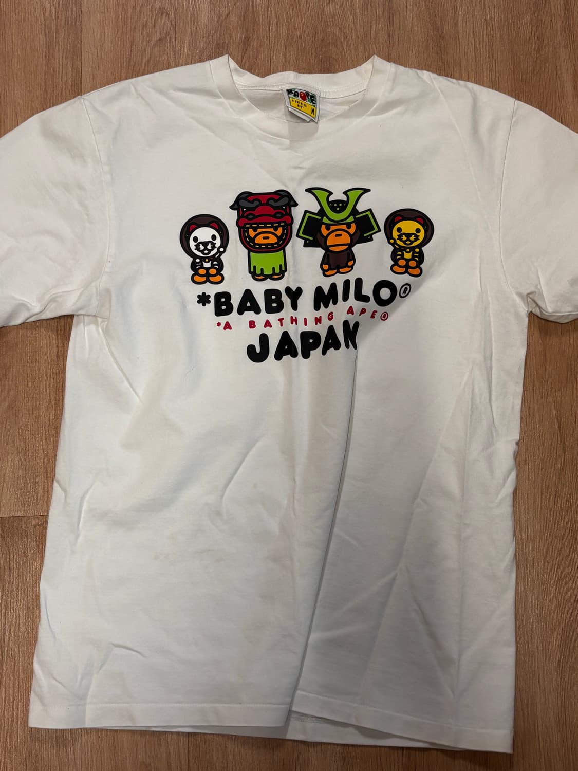 Bape 베이비 마일로 흰색 반팔 상품이미지1