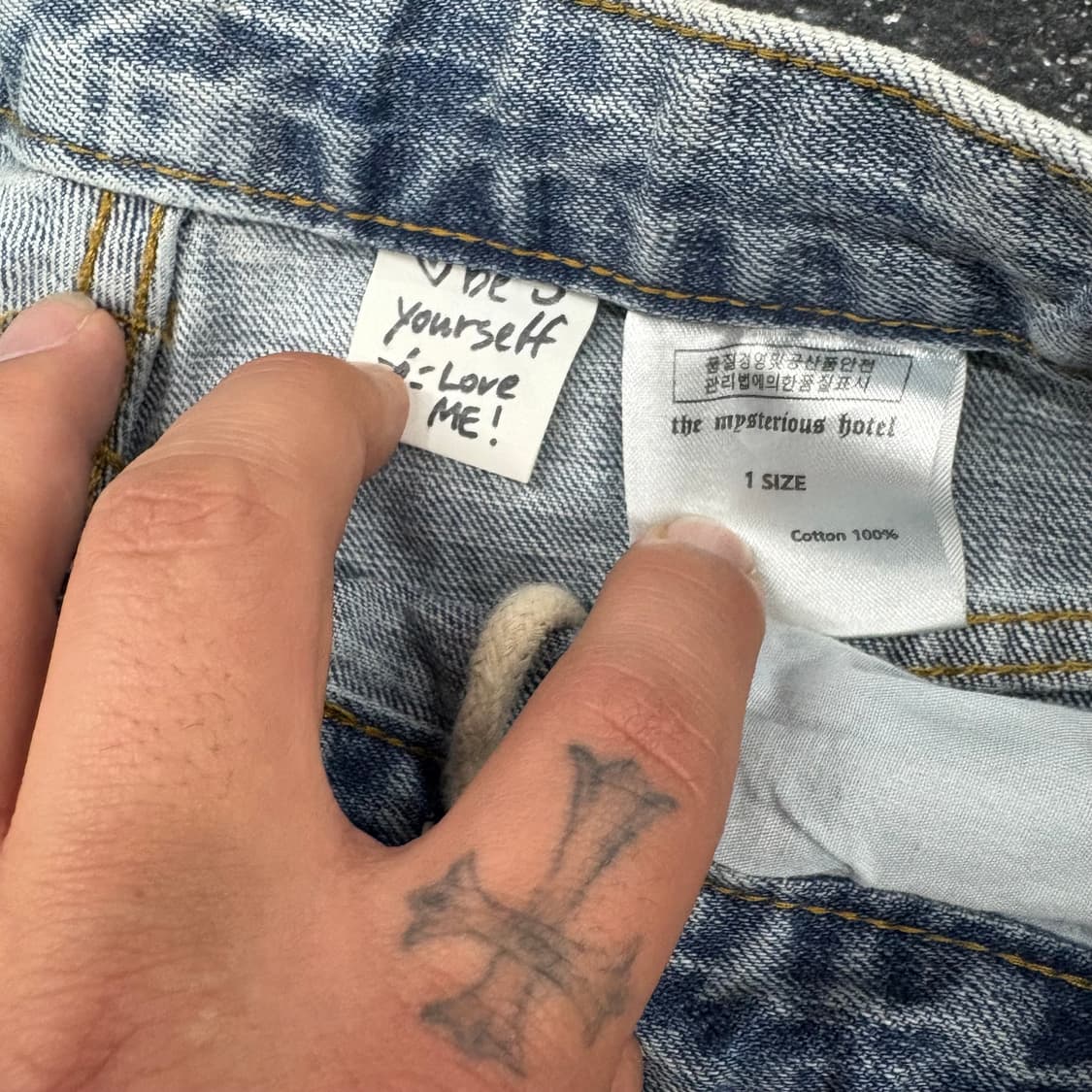 (30)미스테리어스호텔 데님버뮤다팬츠 상품이미지5