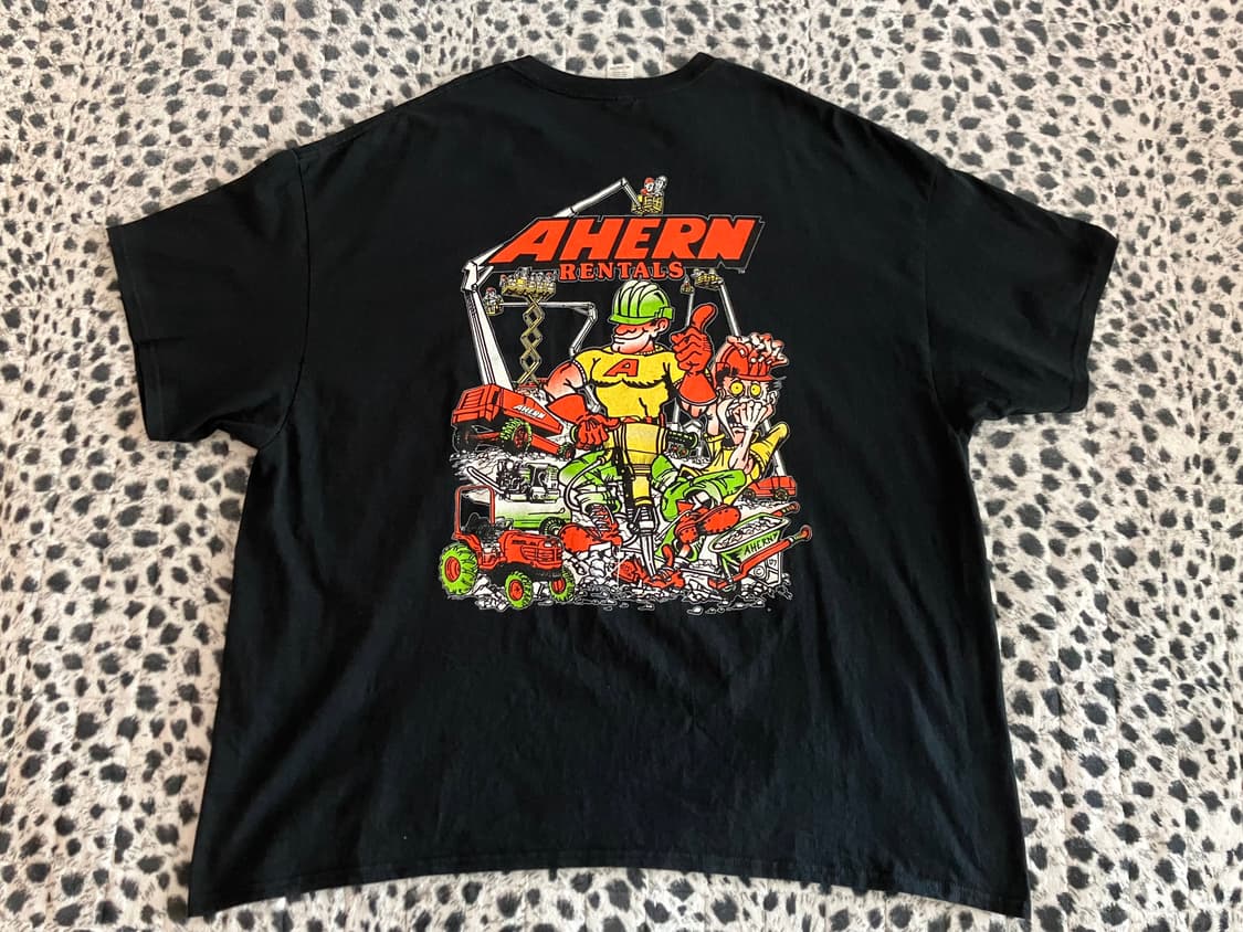 길단 사의 AHERN RENTALS 중장비 티셔츠 3XL 구제 빈티지  상품이미지5