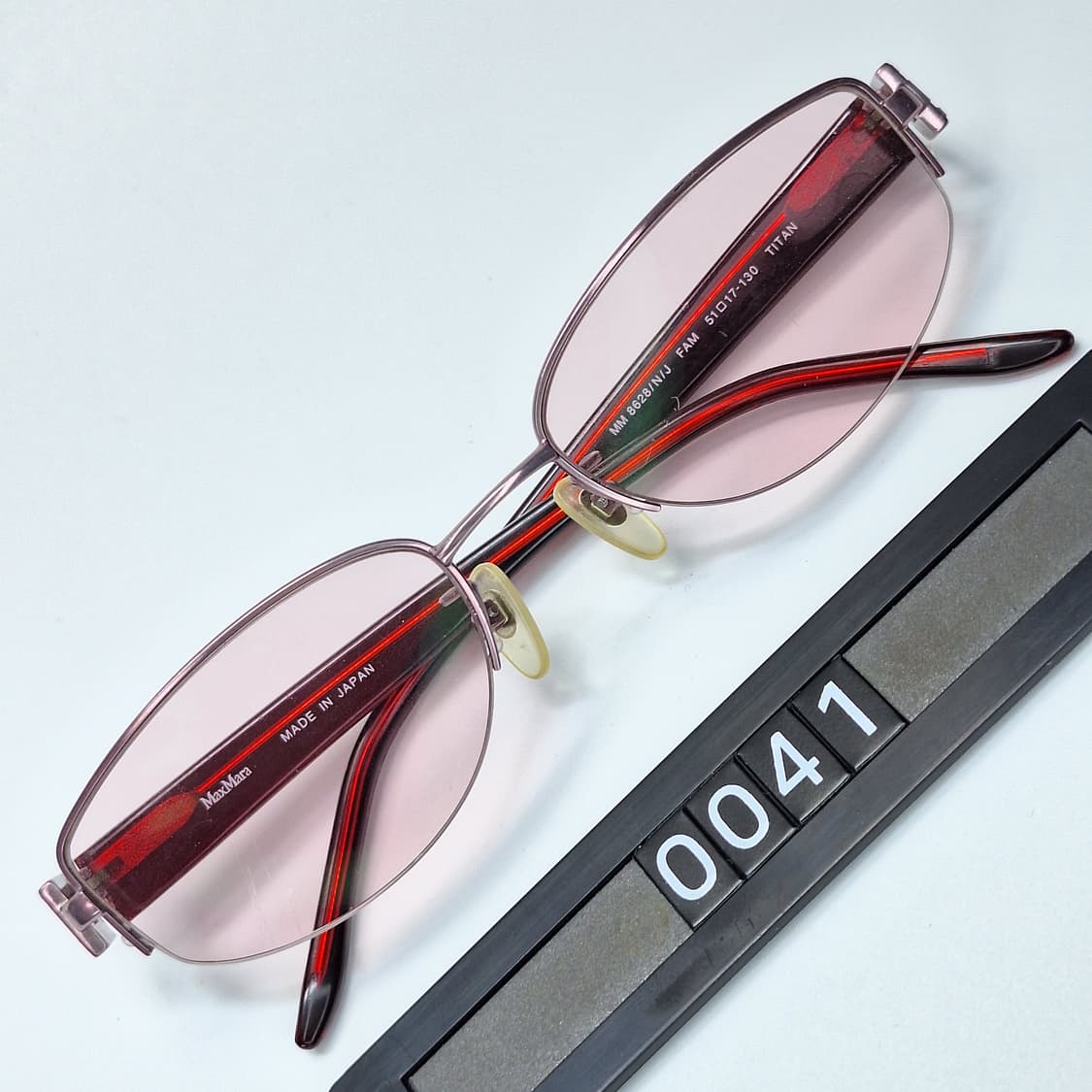 막스마라 MAX MARA mm 8628 티타늄 반무테 안경테 일본 제조  상품이미지1
