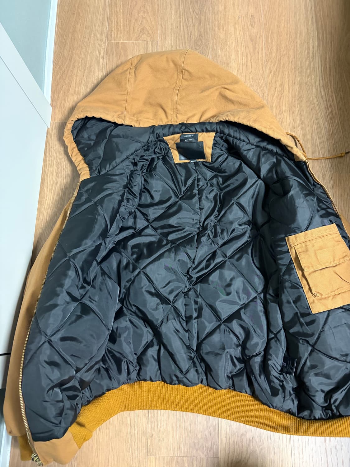 [M] R13 후드 봄버 탄컬러 상품이미지6